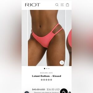 Riot Swim, Leiani Bottom in “Kissed”. Size medium. NWT!